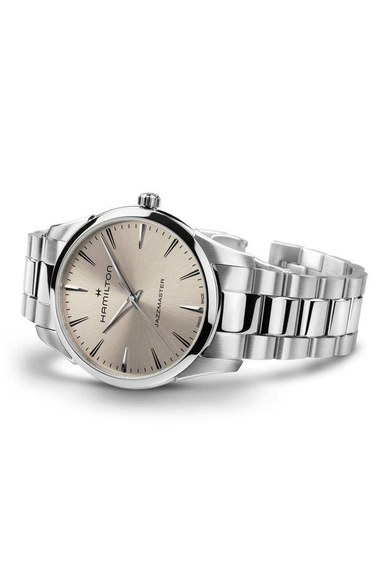 Jazzmaster Bracelet Watch, 40mm, Alternate, color, BEIGE