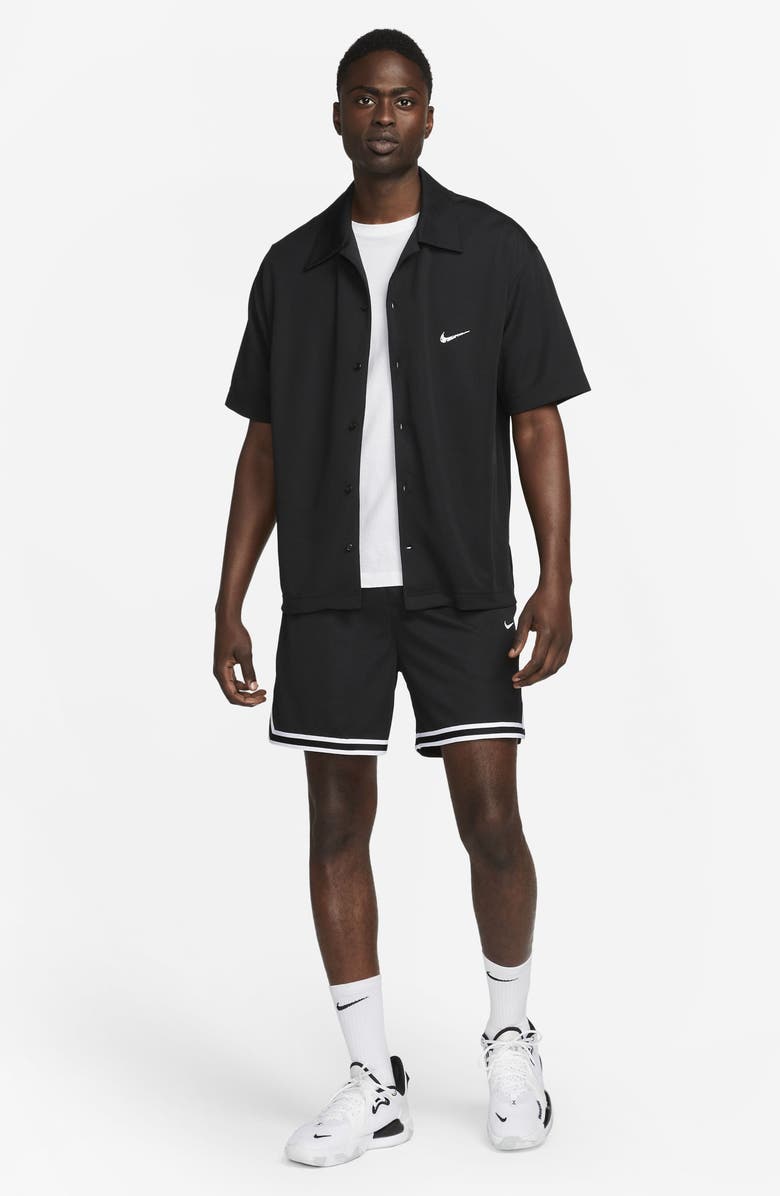 Nike Dri-FIT Short Sleeve Basketball Button-Up Shirt, Alternate, color, 
