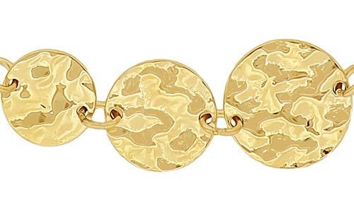 Bony Levy 14k Gold Hammered Disc Bracelet In 14k Yellow Gold