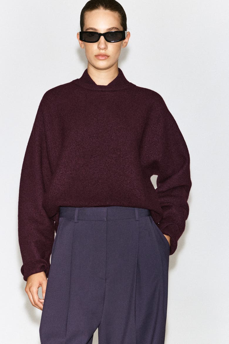 Pleated Balloon Pants, Alternate, color, DARK PURPLE