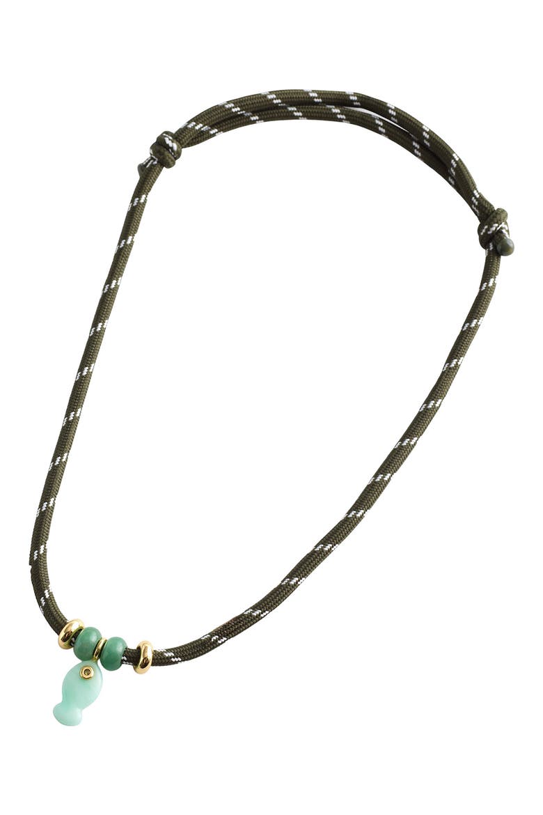 Paracord Charm Necklace, Main, color, ANTIQUE GOLD