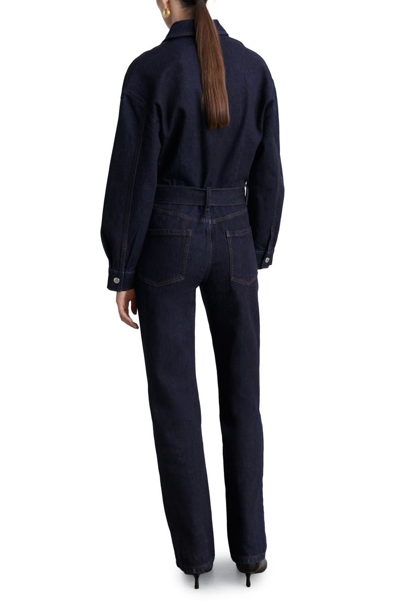 MANGO Belted Long Sleeve Jumpsuit, Alternate, color,