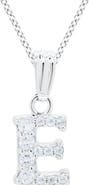 Mignonette White Topaz Pavé Initial Pendant Necklace