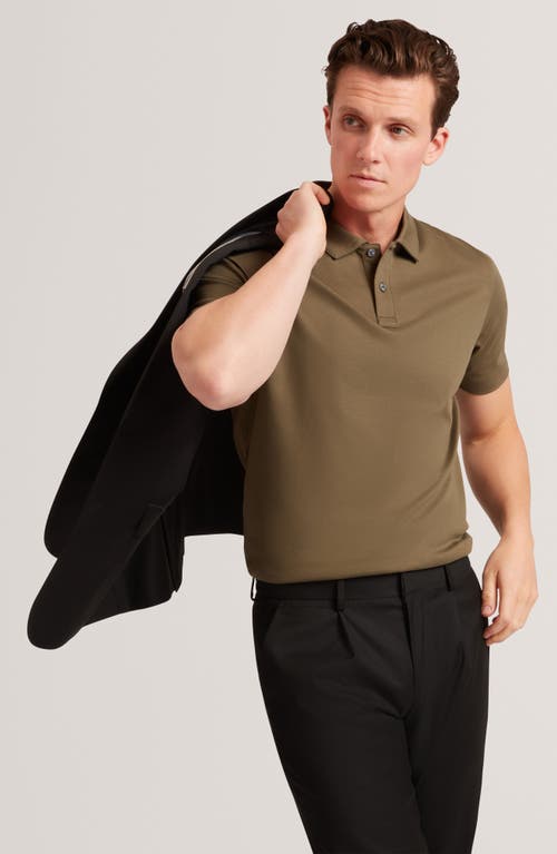 Ted Baker Connall Cotton Polo In Brown