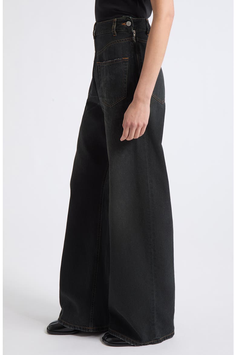 Wide Leg High Waist Jeans, Alternate, color, DARK BLUE