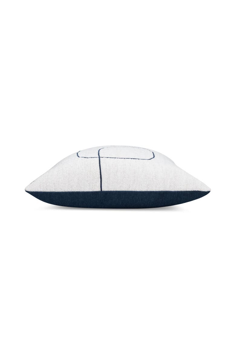 Linear Luxe Indoor & Outdoor Woven Accent Pillow, Alternate, color, Midnight