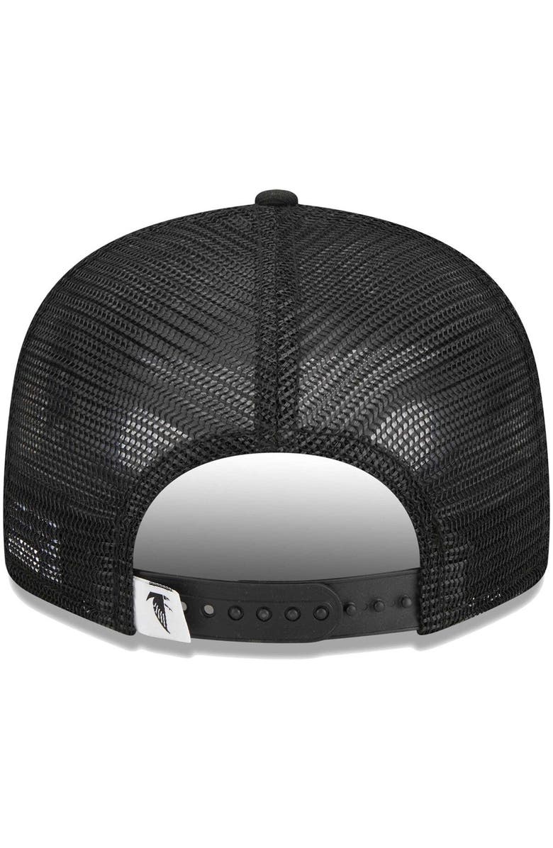 New Era Men's New Era Black Atlanta Falcons Throwback Main Trucker 9FIFTY Snapback Hat, Alternate, color, 