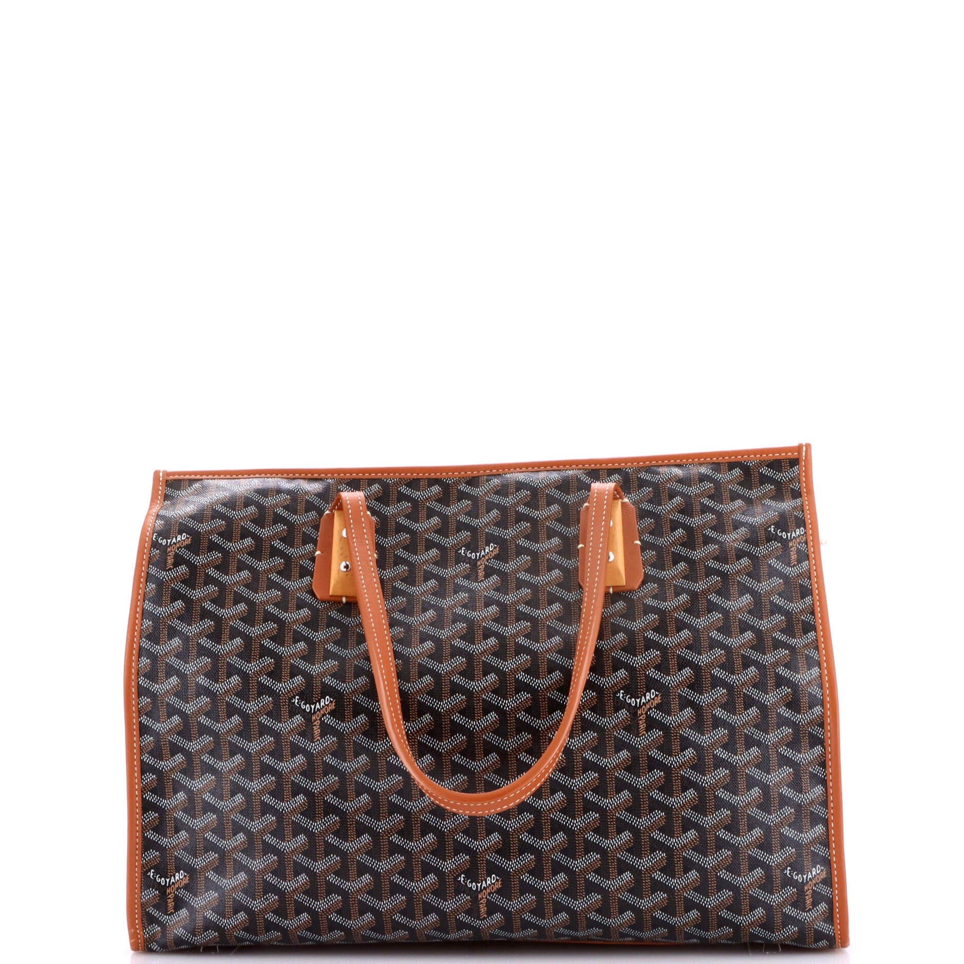 Pre-Owned Goyard Marquises Bag Coated Canvas, Alternate, color, Brown