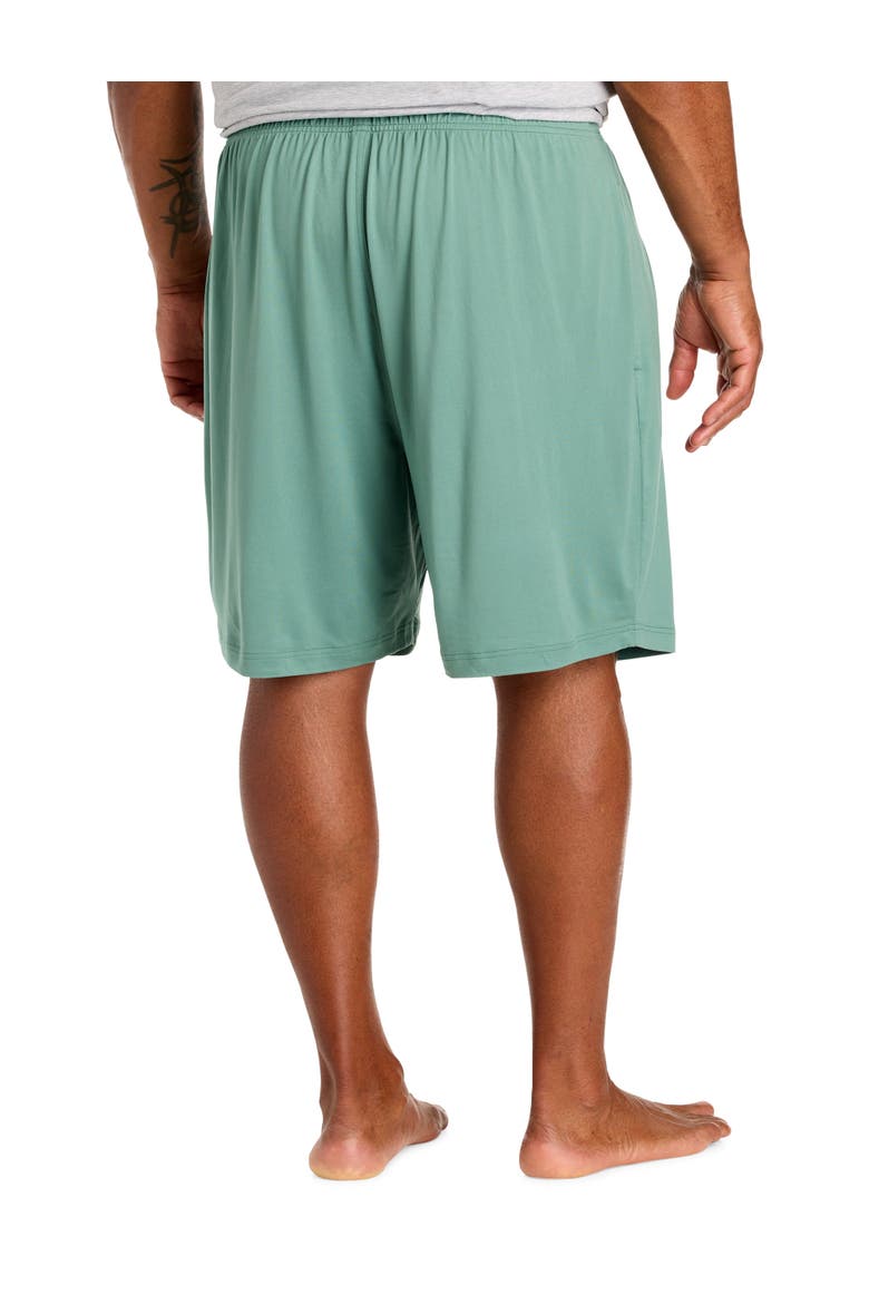 Big & Tall Solid Sleep Shorts, Alternate, color, WINTERGREEN