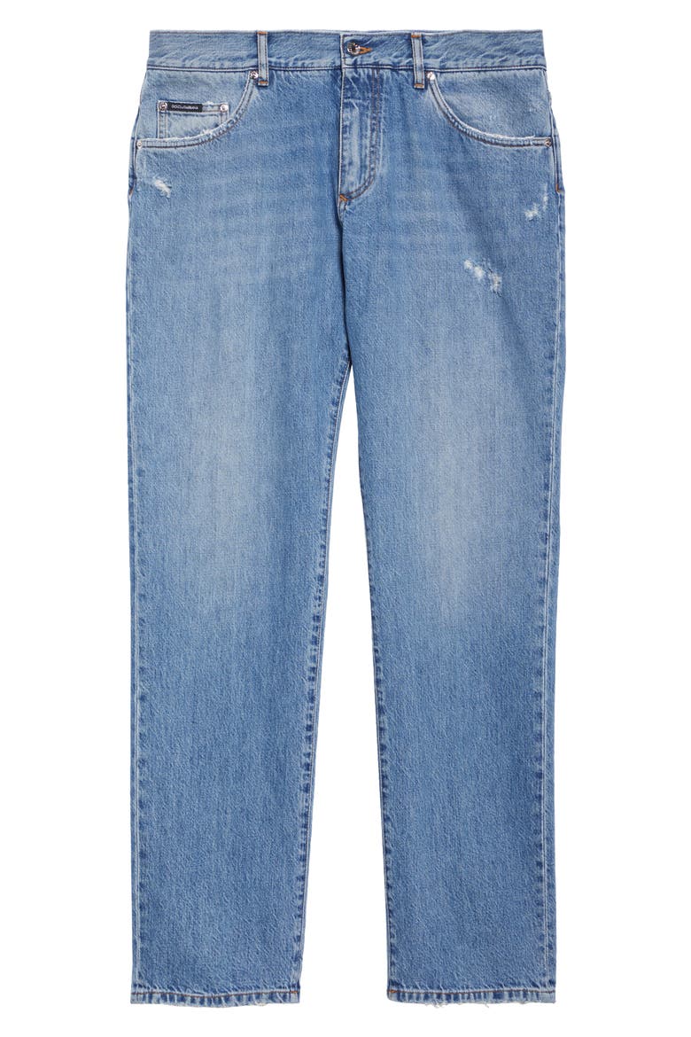 Distressed Straight Leg Jeans, Alternate, color, S9001 VARIANTE ABBINATA