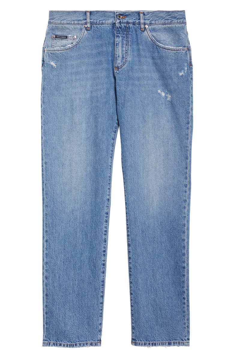 Dolce&Gabbana Distressed Straight Leg Jeans, Alternate, color, S9001 Variante Abbinata