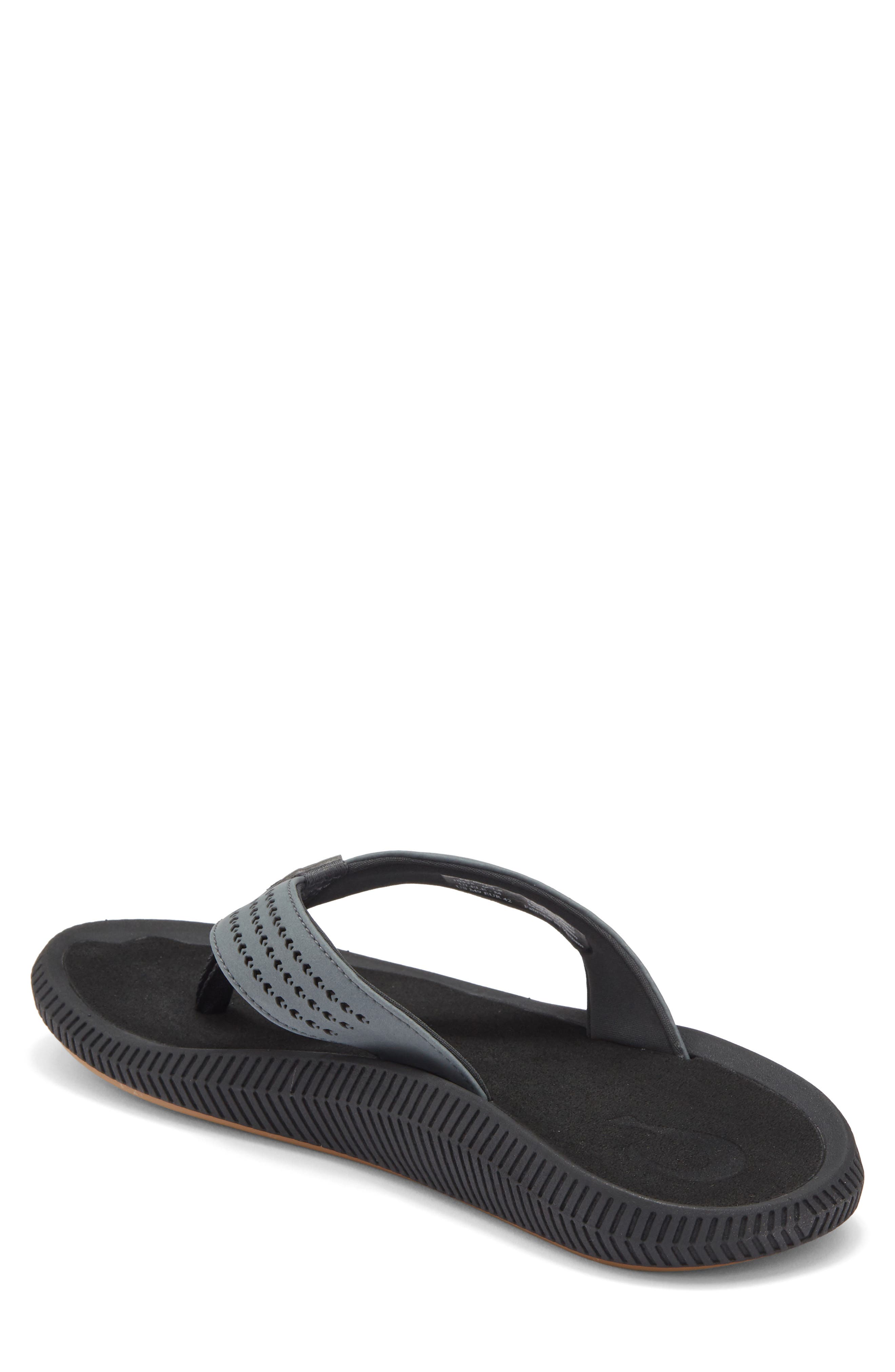 OluKai Ulele Flip Flop, Alternate, color, Dark Shadow / Lava Rock
