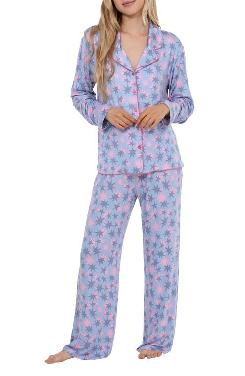 Honeydew All American Long Sleeve Jersey Pajamas In Moonstruck Stars