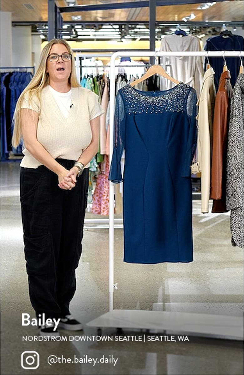 Embellished Short Sheath Cocktail Dress, sales video thumbnail