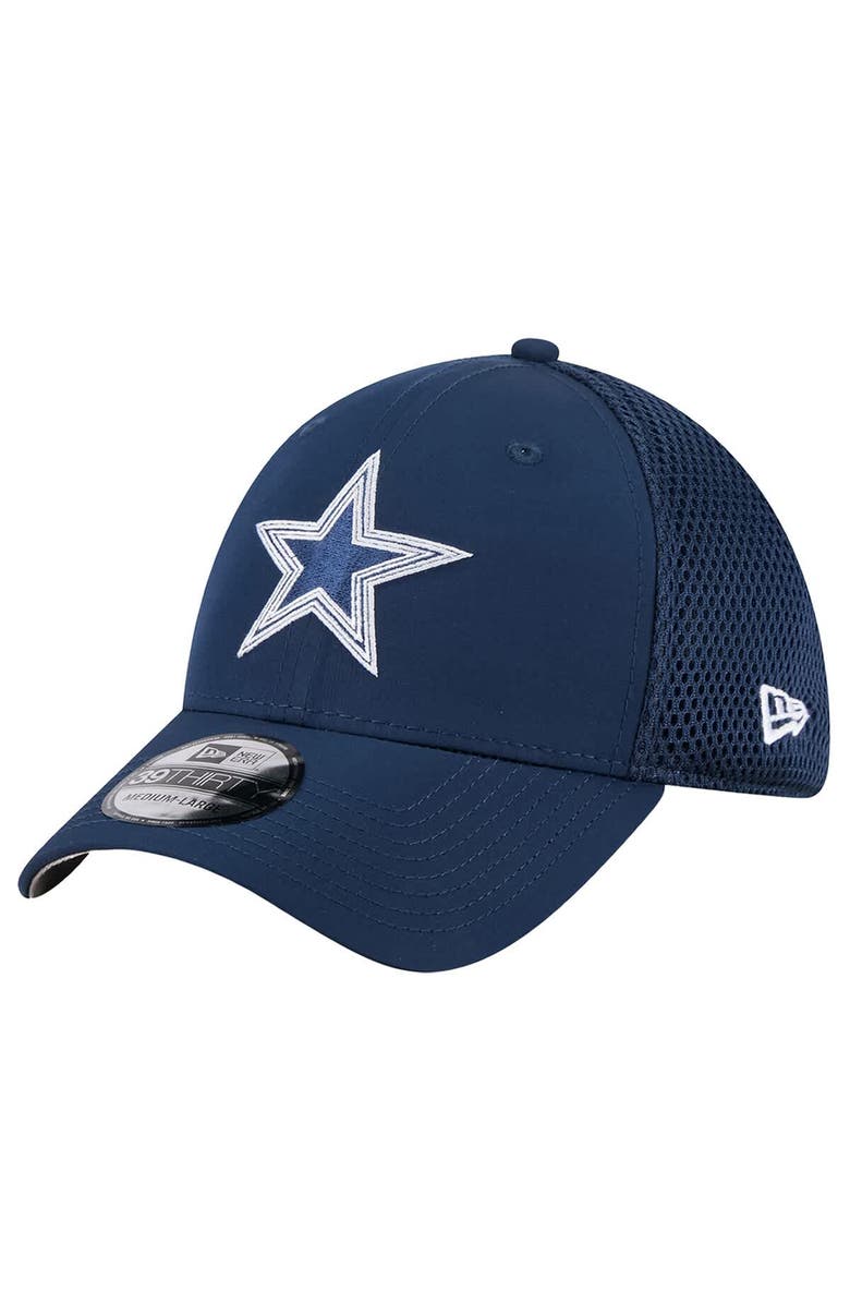 New Era Men's New Era Navy Dallas Cowboys Outline 39THIRTY Flex Hat, Main, color, Navy