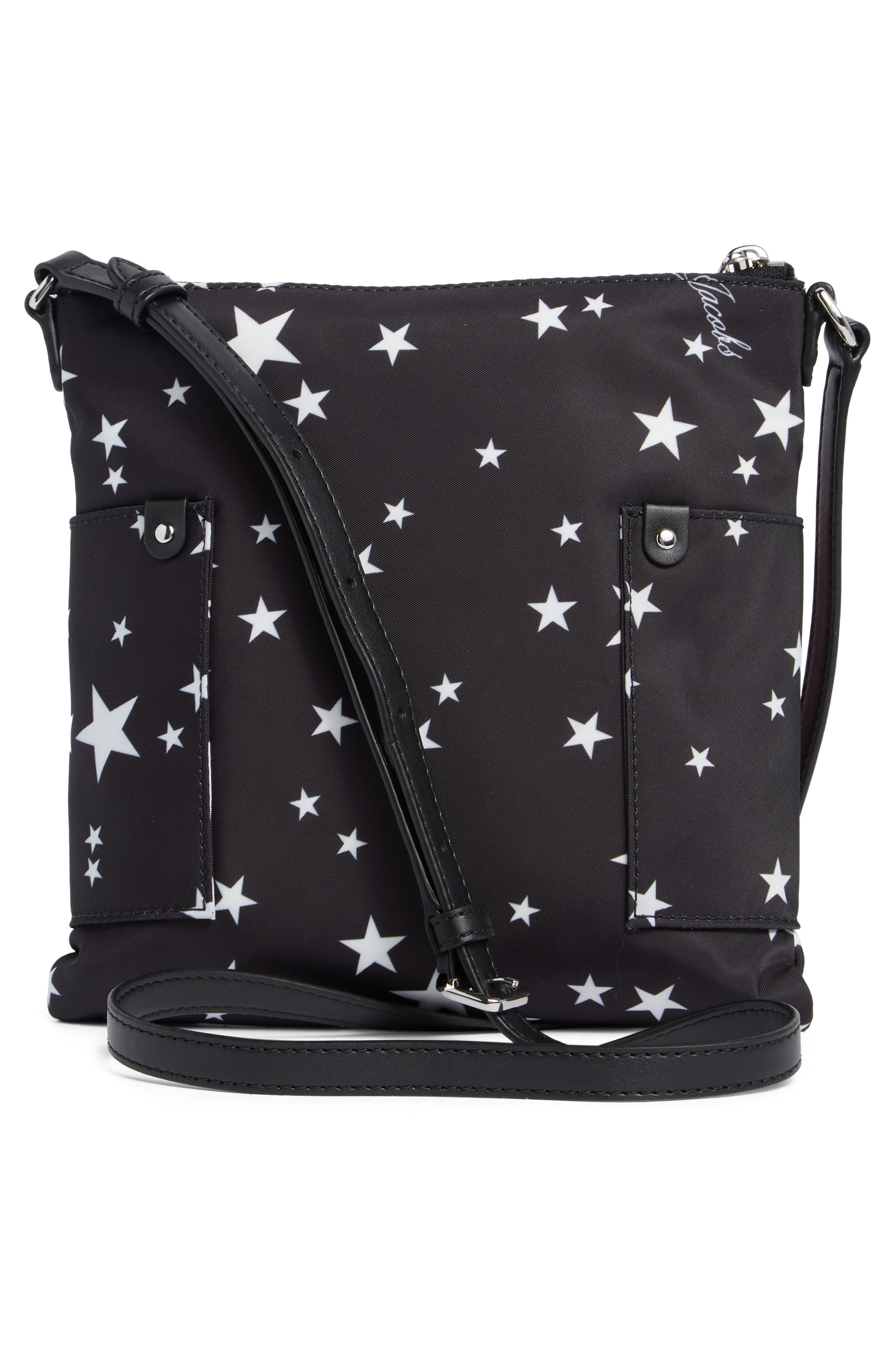 Marc Jacobs Star Print Preppy Nylon Swing Pack Bag, Alternate, color, Black Multi