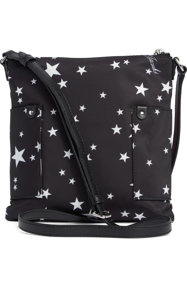 Marc Jacobs Star Print Preppy Nylon Swing Pack Bag, Alternate, color, Black Multi