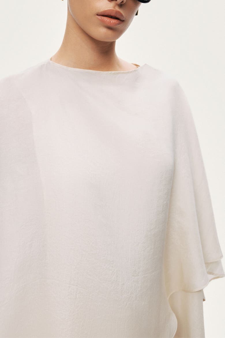 Fluid Cape Blouse, Alternate, color, Ivory