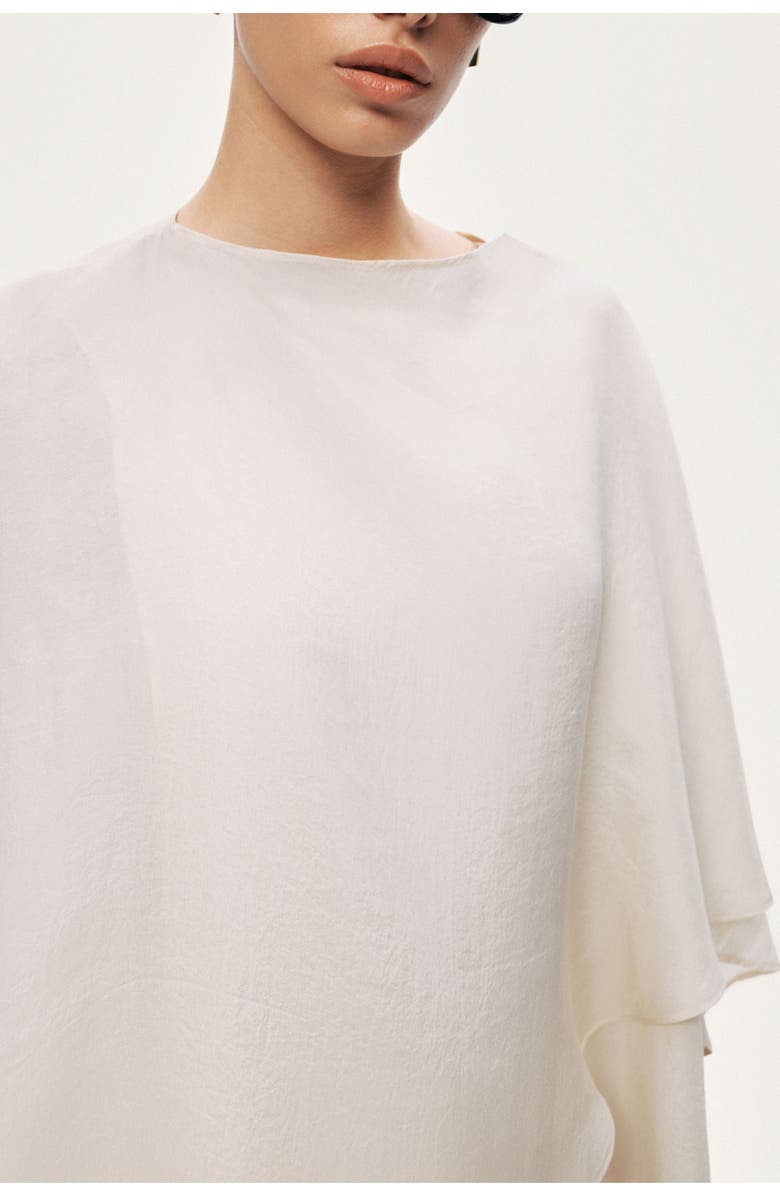 Nocturne Fluid Cape Blouse, Alternate, color, Ivory