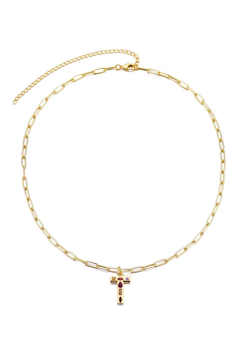 Initial Pendant Necklace, Alternate, color, GOLD-T