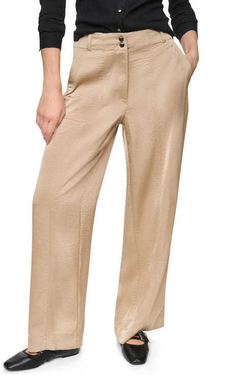 Wide Leg Glazed Pants