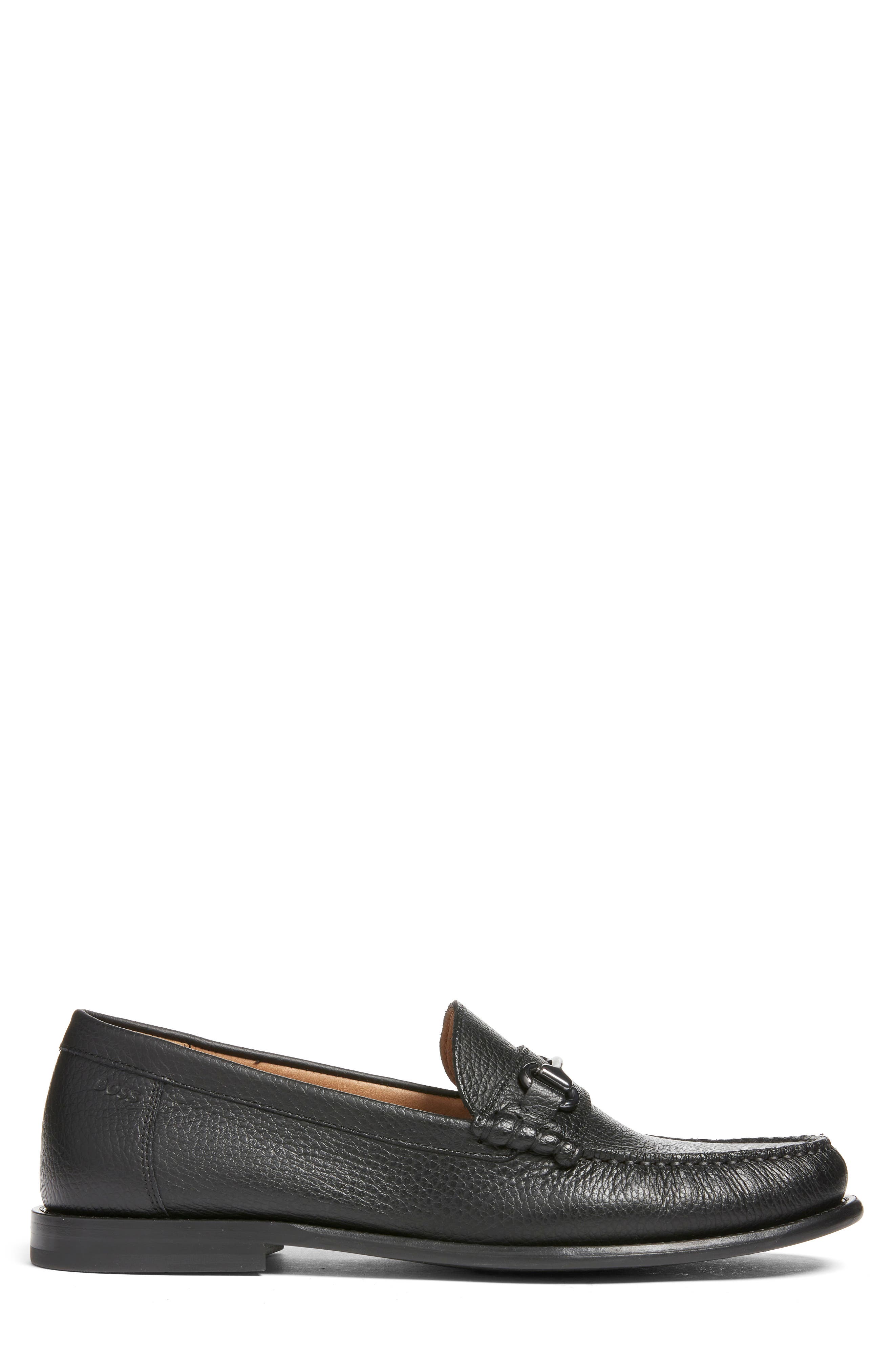 BOSS Tevan Moc Toe Bit Loafer, Alternate, color, Black