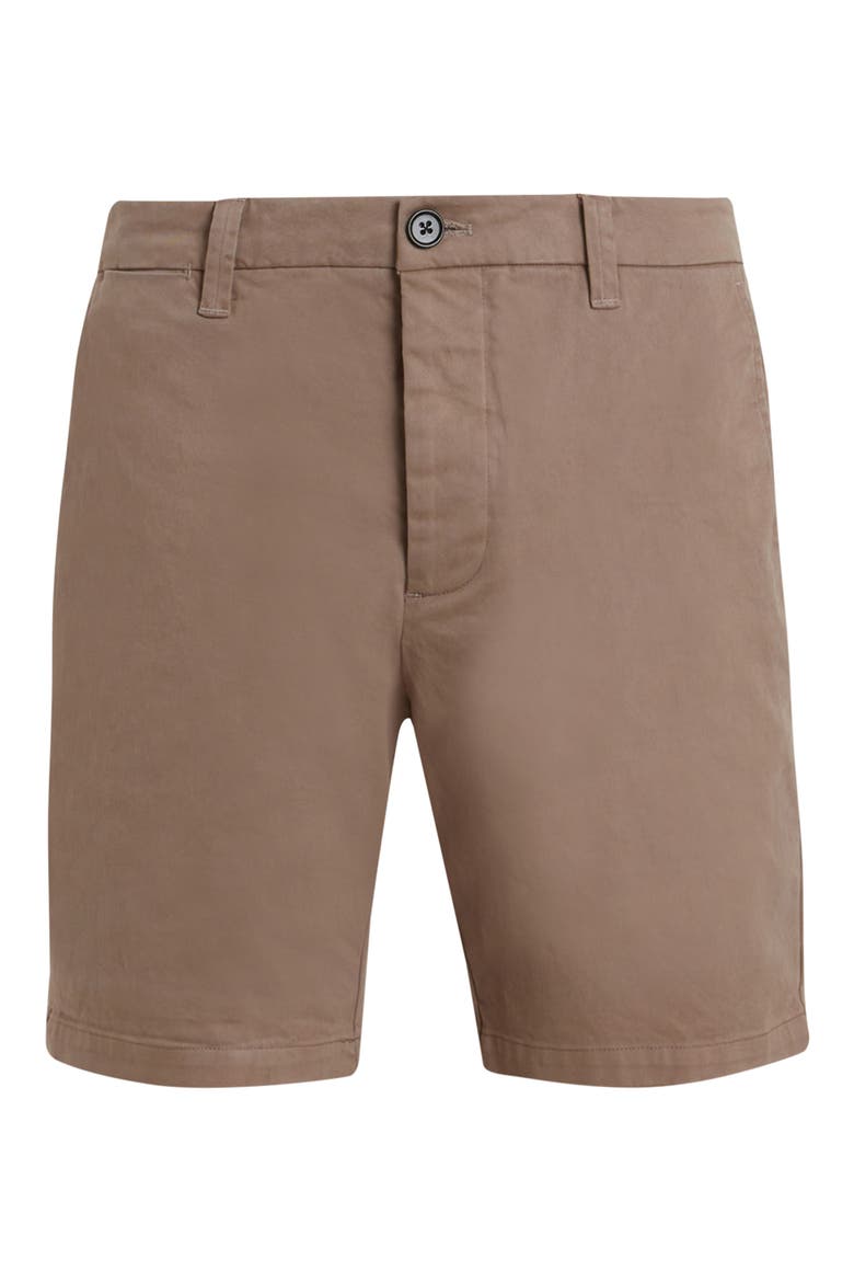 Neiva Flat Front Stretch Twill Shorts, Alternate, color, EARTHY BROWN