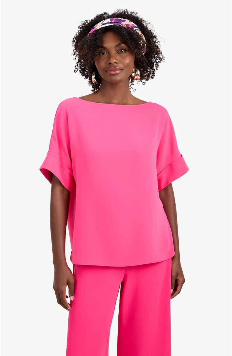 Trina Turk Sofie Georgette Top, Alternate, color, Pitaya Pink