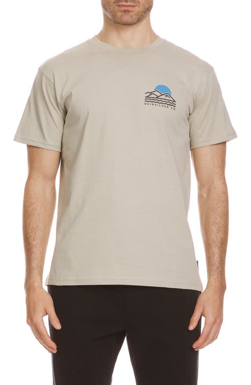 Quiksilver Blue Lines Graphic T-shirt In Pale Aloe