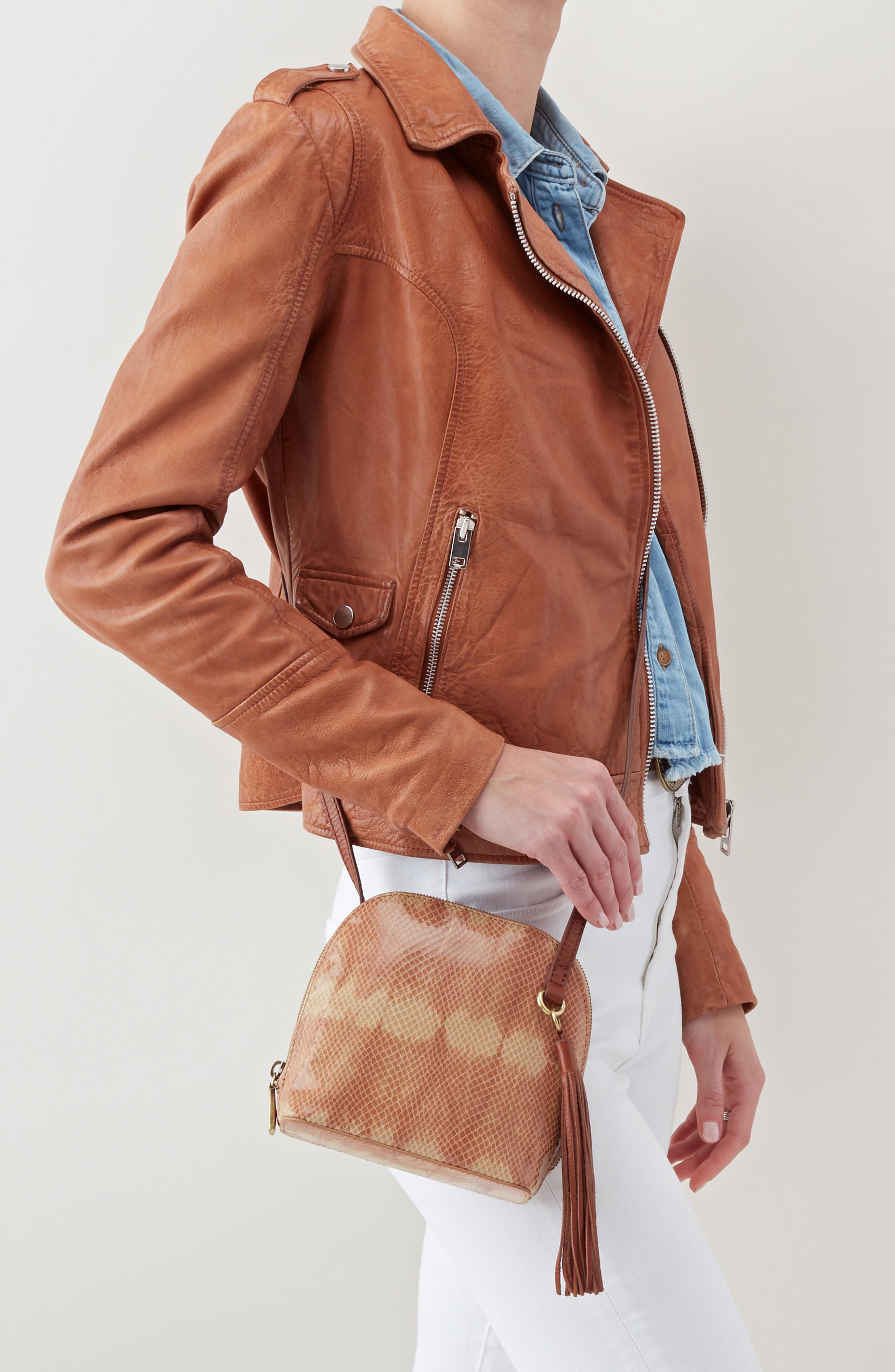 Nash Calfskin Leather Crossbody Bag, Alternate, color, DESERT TIE DYE