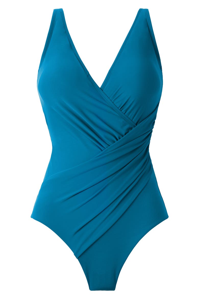 Oceanus One-Piece Swimsuit, Alternate, color, AEGEAN