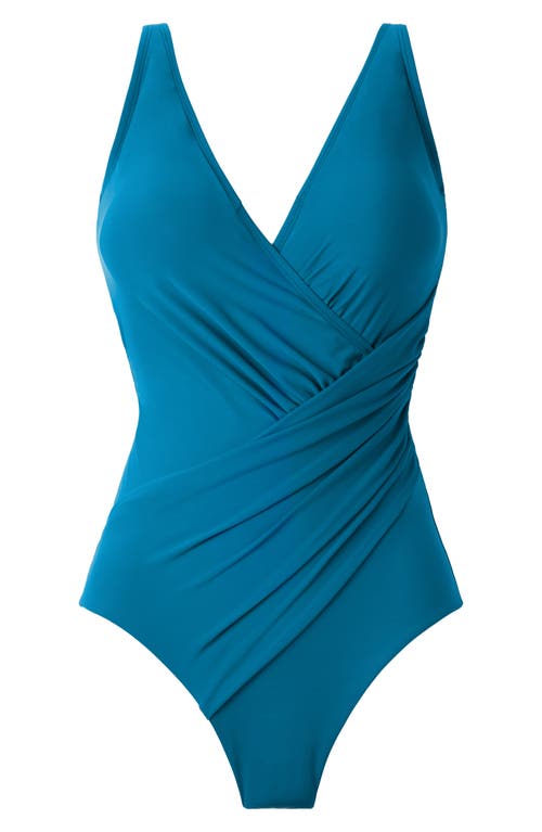 Miraclesuit Must Have Oceanus Ruched One Piece Swimsuit In Aegean
