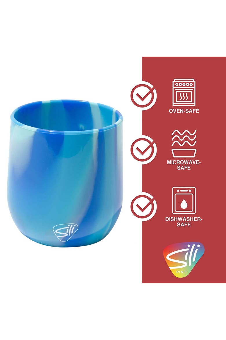 Silicone 12oz Stemless Wine Glasses 6 Pack, Alternate, color, Multicolored