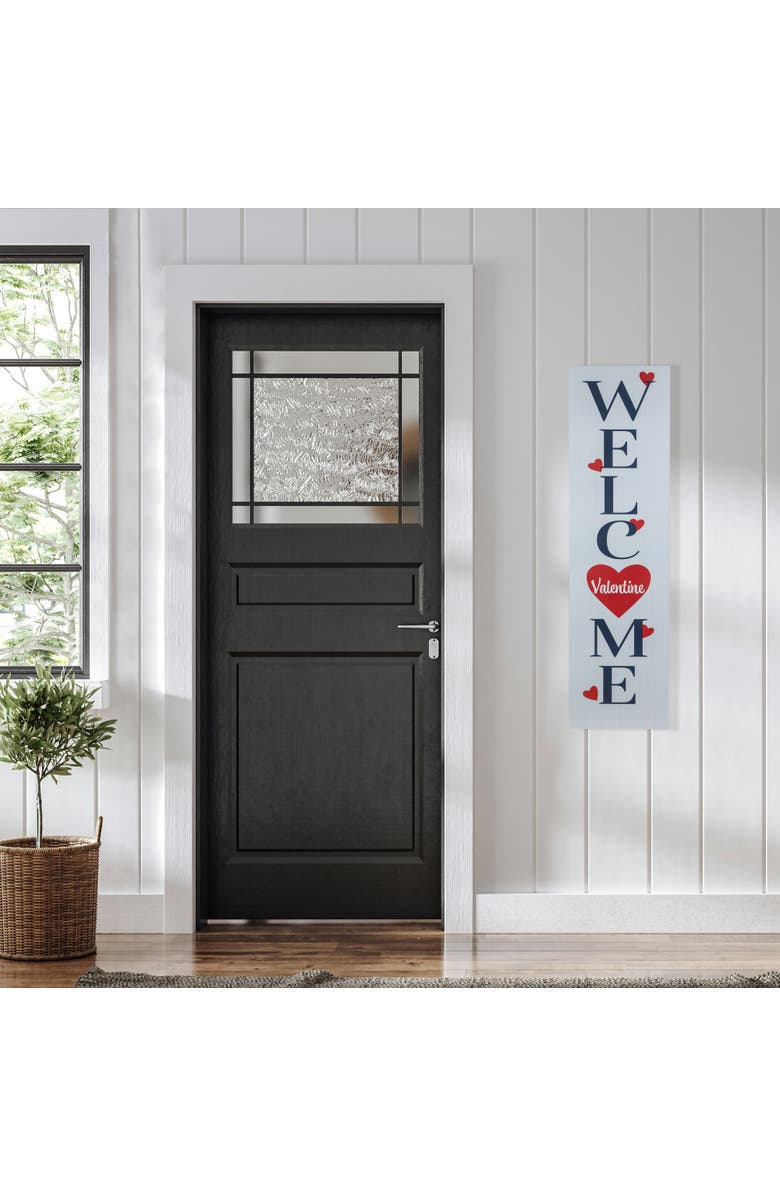 Northlight 38" Welcome Valentine's Day Wooden Porch Board Sign Decoration, Alternate, color, 