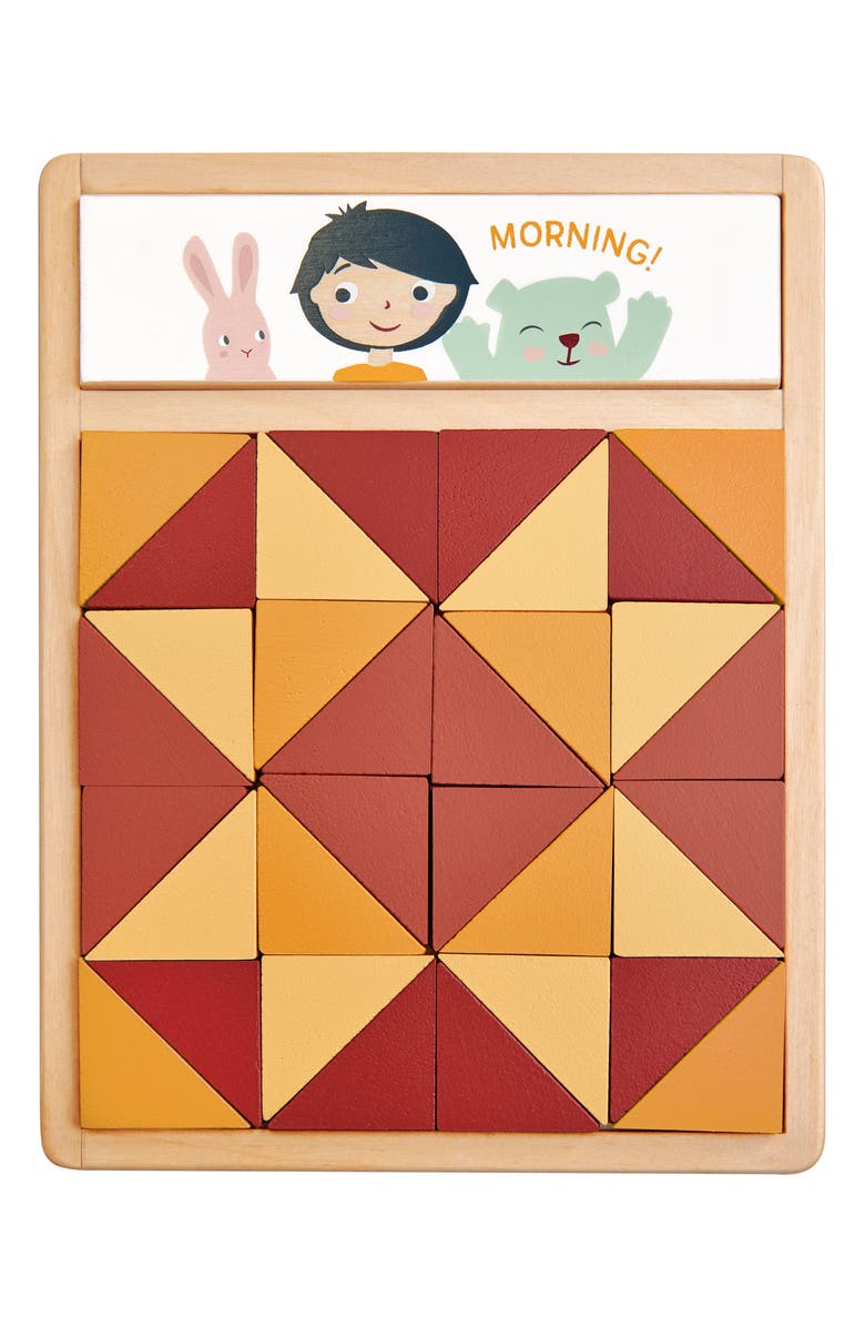Tender Leaf Toys Patchwork Quilt Puzzle, Main, color, Red