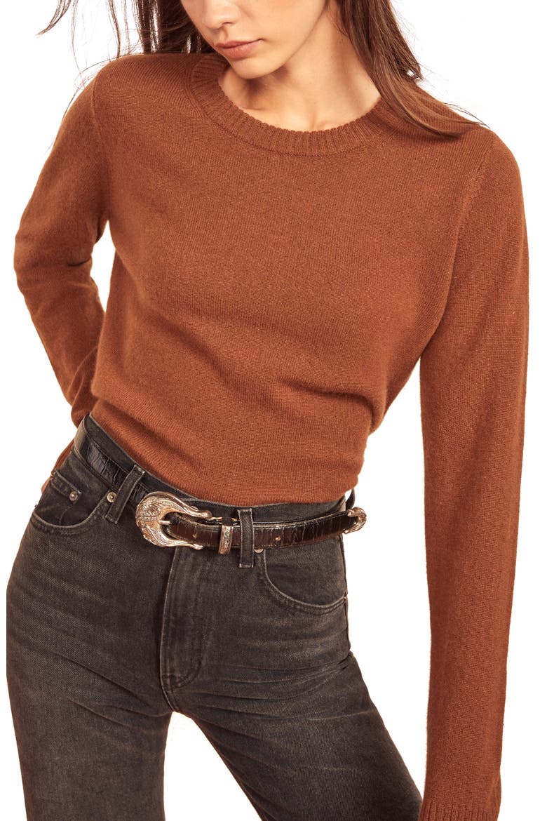 Cashmere Sweater, Main, color, CINNAMON/ CINNAMON