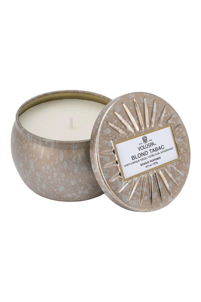 Vermeil Blond Tabac Mini Tin Candle, Main, color, BLOND TABAC
