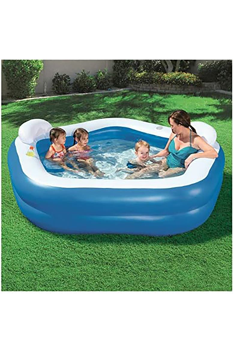 Family Fun Inflatable Kiddie Pool, Alternate, color, Blue