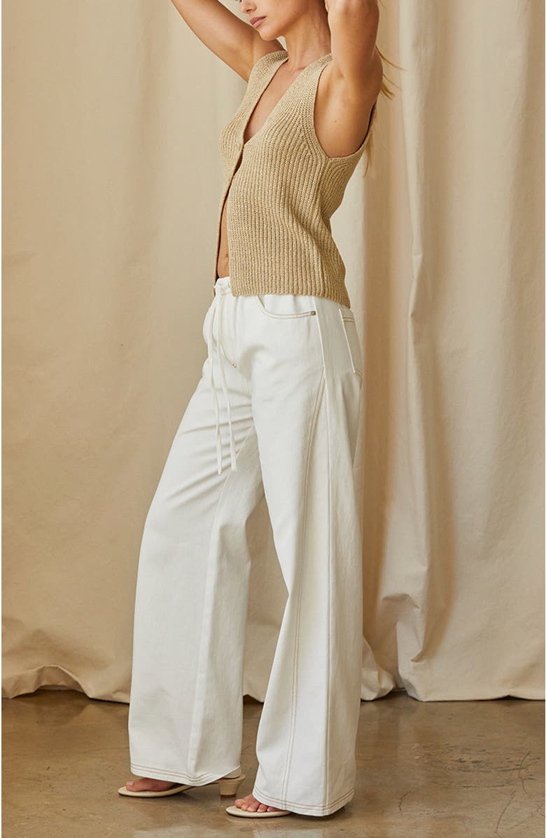 CRESCENT White Denim Pants, Alternate, color,