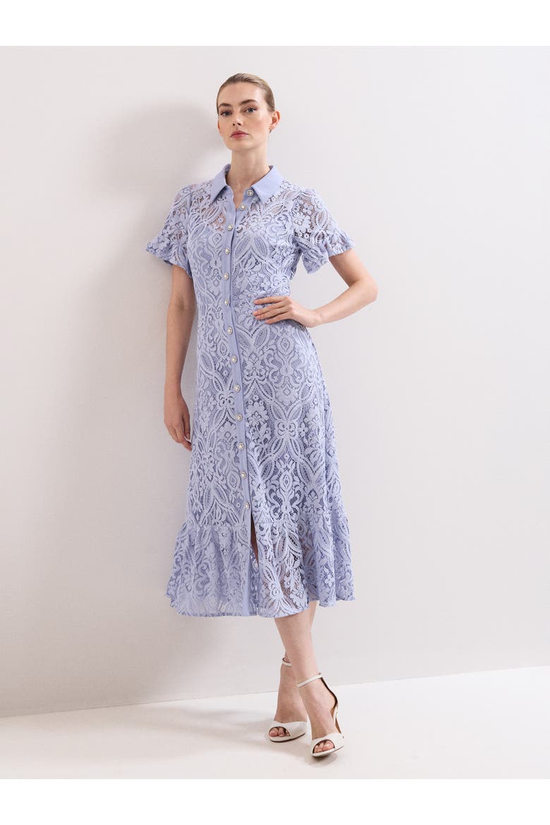 Carmine Lace Dress, Main, color, Pale Blue