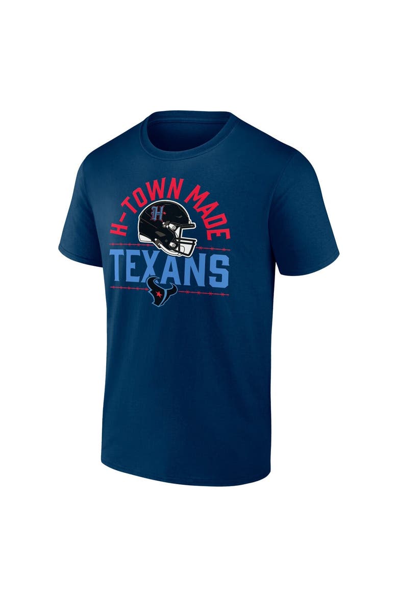 Men's Fanatics Navy Houston Texans H-Town Helmet T-Shirt, Alternate, color, Navy