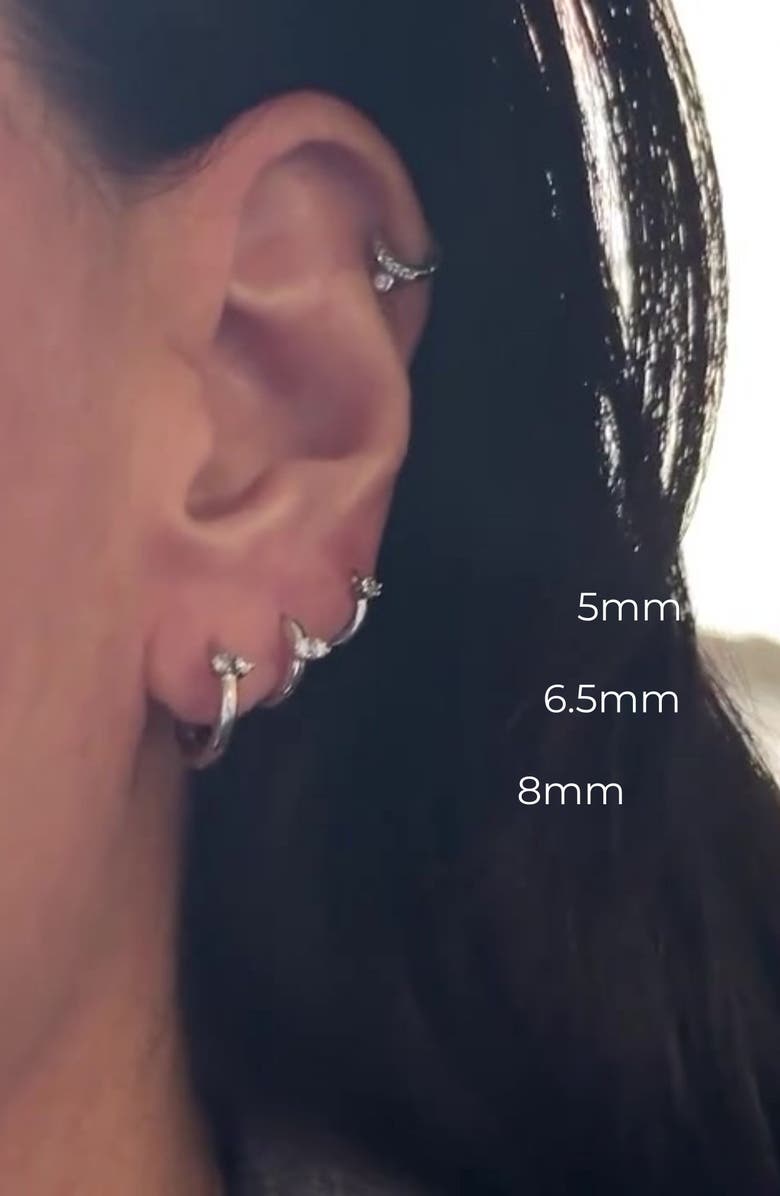 Seed2Stone Twin Hoop, Alternate, color, Silver