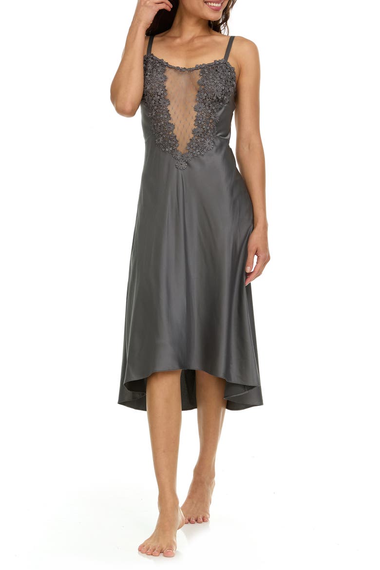 Showstopper Nightgown, Alternate, color, GRAY