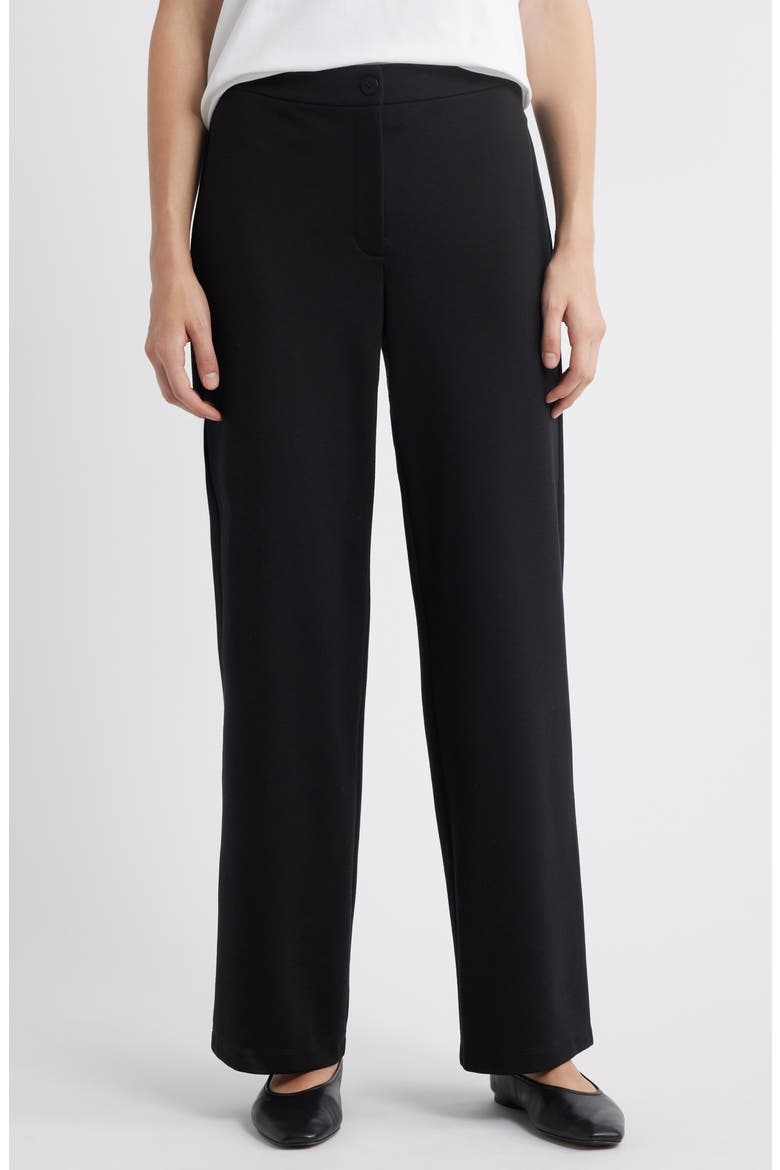 Straight Fit Pants, Main, color, BLACK