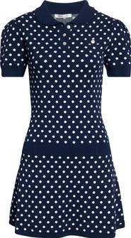 Sandy Liang Tumi Polka Dot Polo Sweater Dress