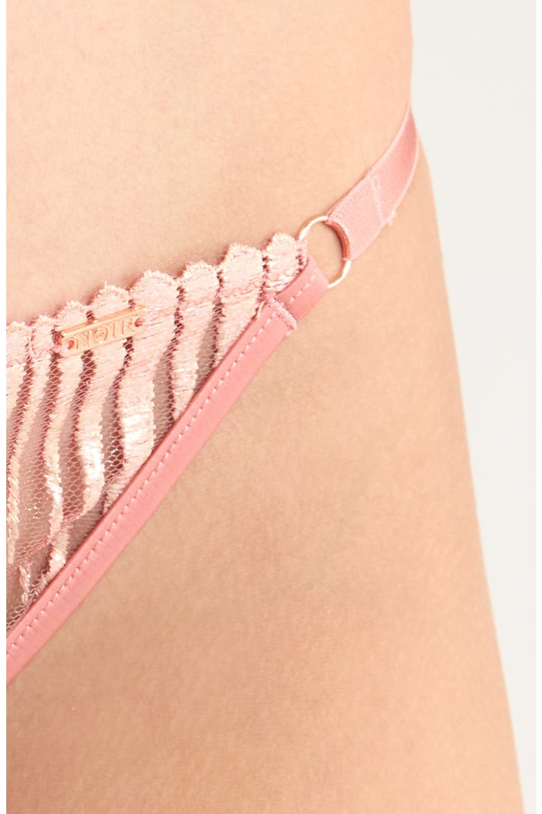 Alice Embroidered Thong, Alternate, color, ROSETTE