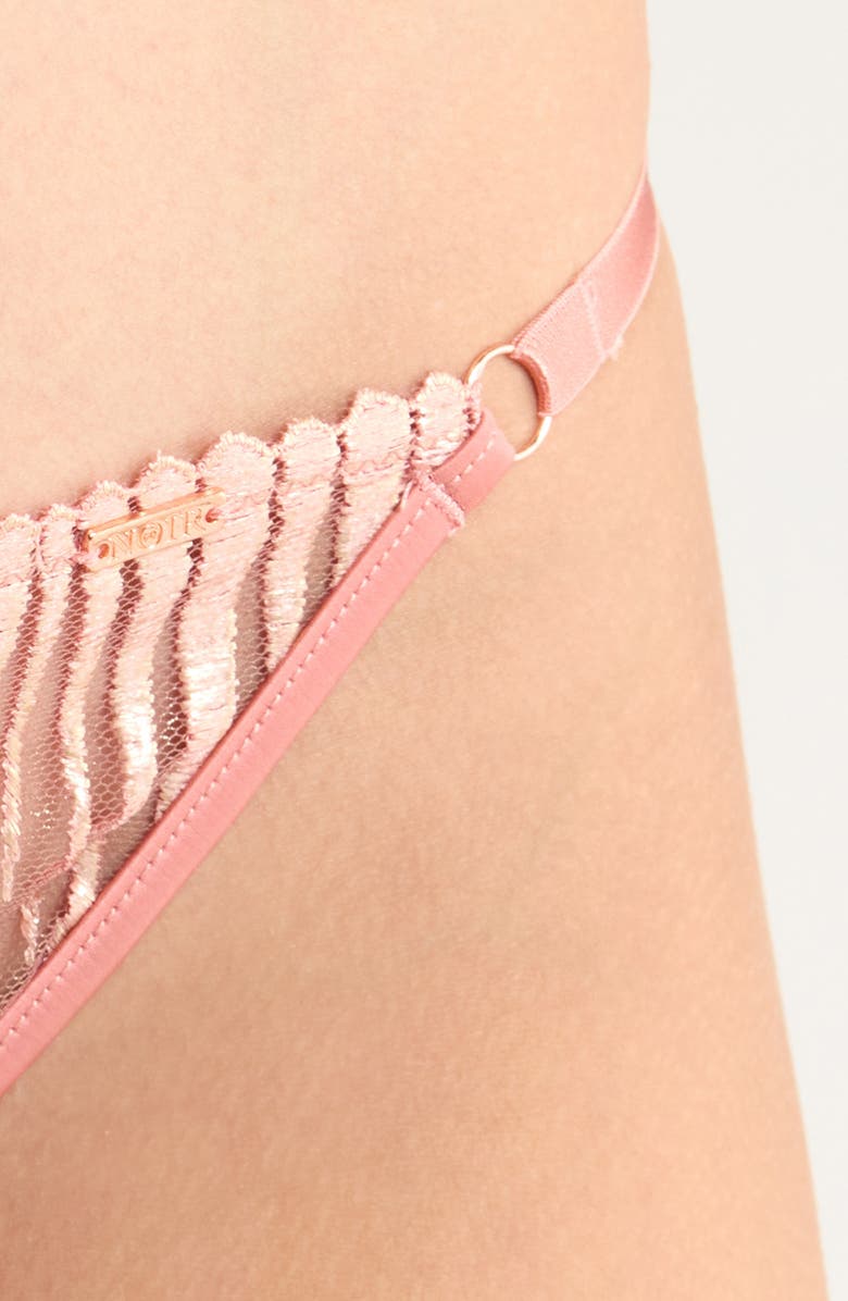 Hunkemöller Alice Embroidered Thong, Alternate, color, Rosette