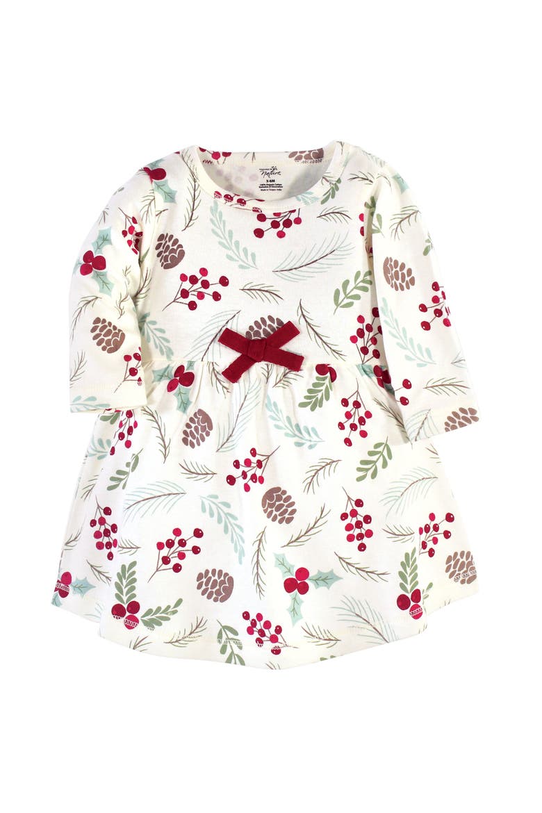 Comfortable Organic Long-Sleeve Dress 2 Pack, Alternate, color, Holly Berry