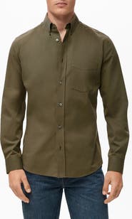 MANGO Regular Fit Button Down Shirt
