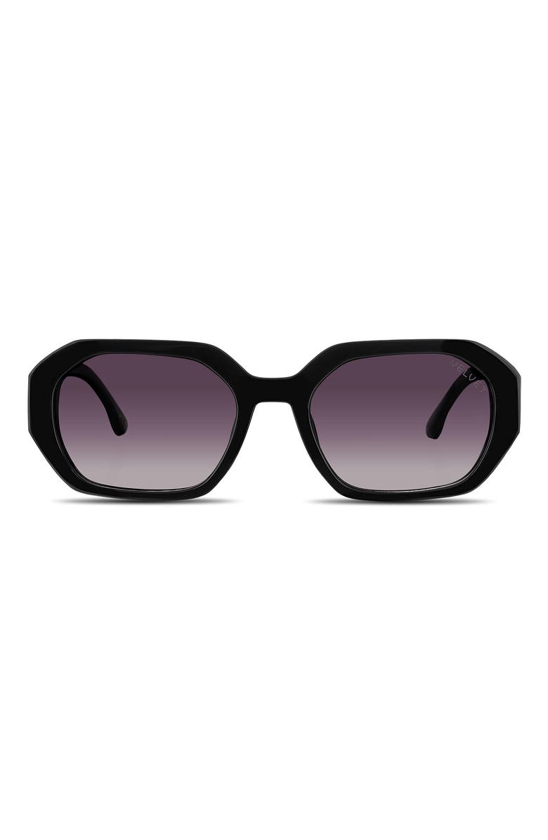 Velvet Eyewear Nina Sunglasses, Main, color, Black